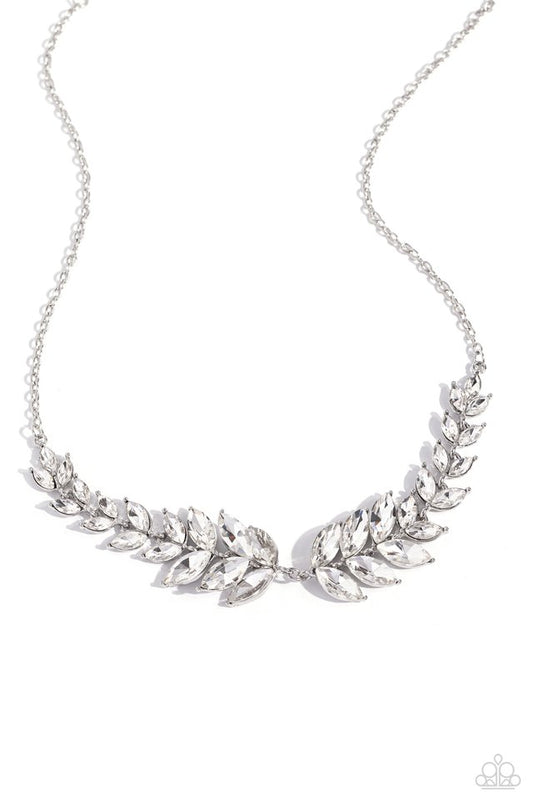 Luxury Laurels - White - Paparazzi Necklace Image