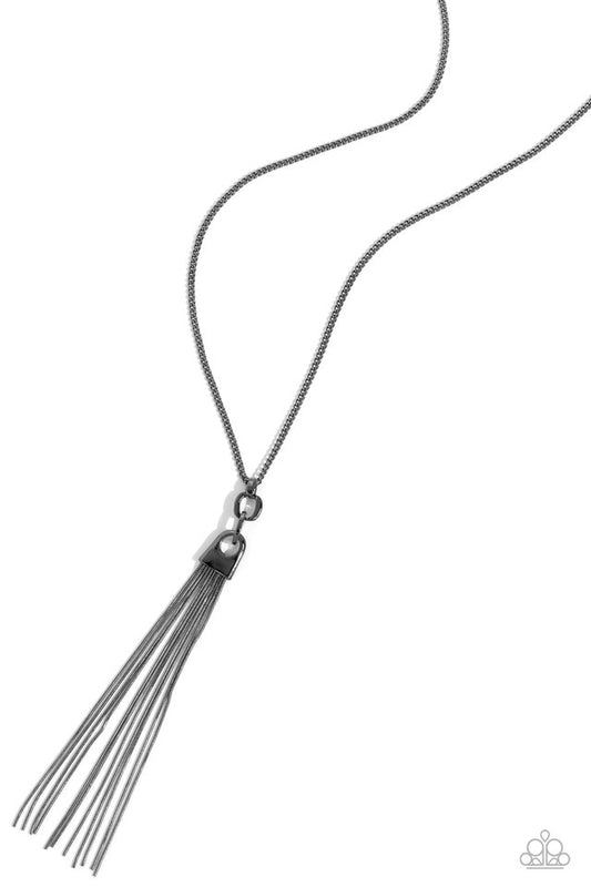 The STRANDS of Time - Black - Paparazzi Necklace Image