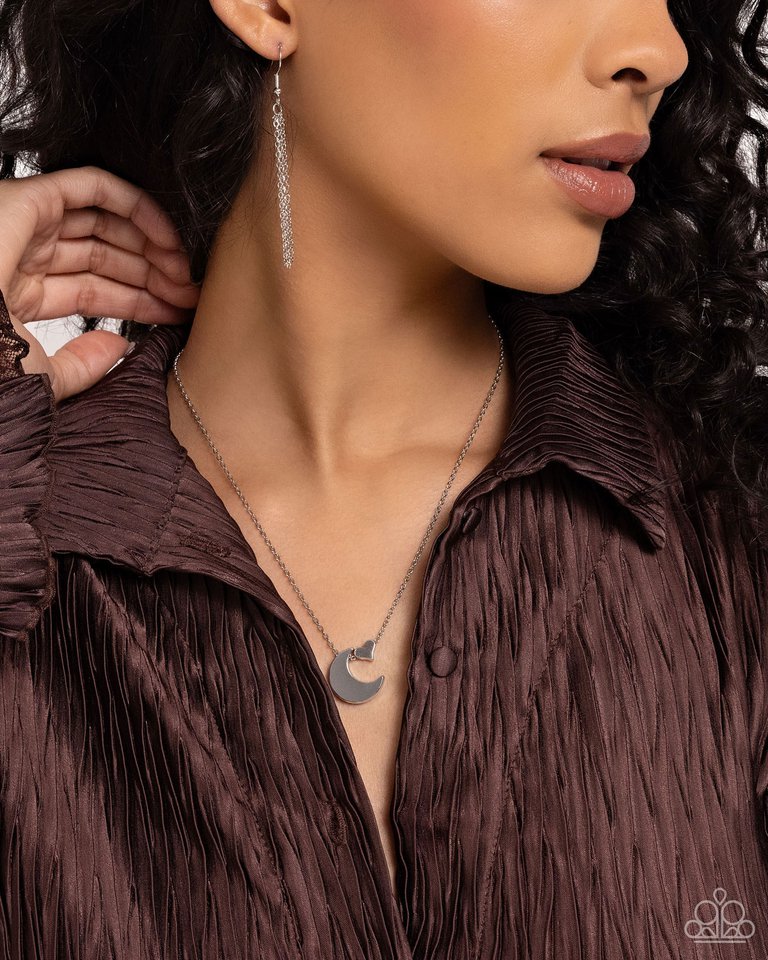 Low-Key Lunar - Silver - Paparazzi Necklace Image