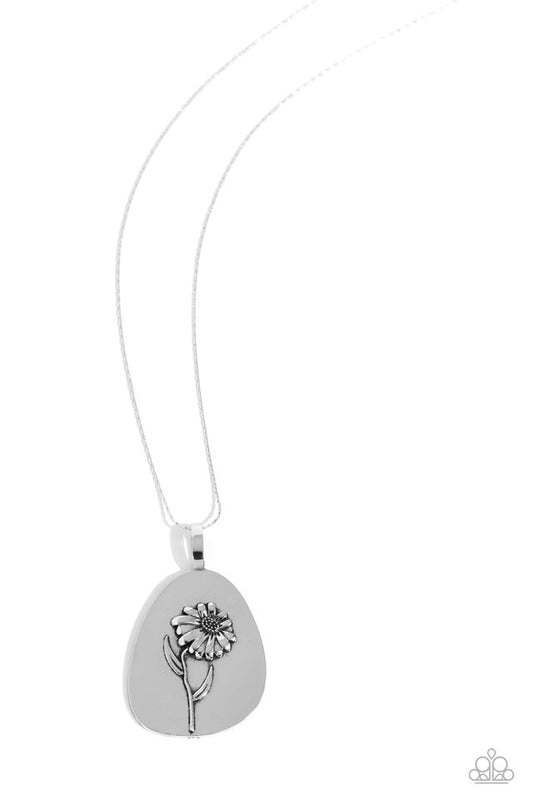 Sunflower Shift - Silver - Paparazzi Necklace Image