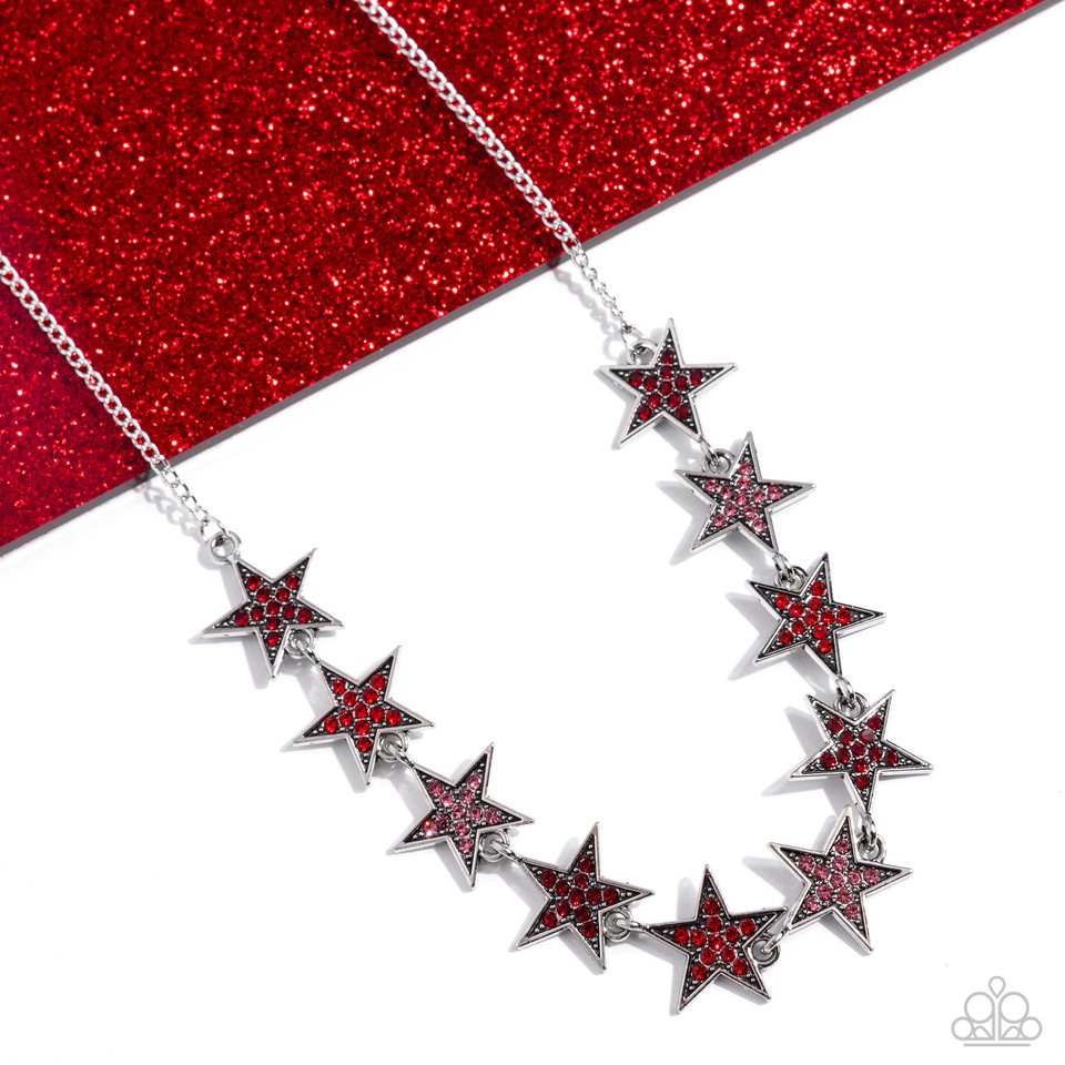 Star Quality Sensation - Red - Paparazzi Necklace Image