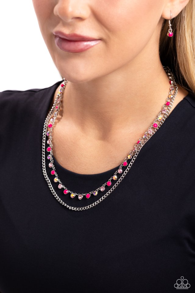 Daring Diva pink Paparazzi necklace