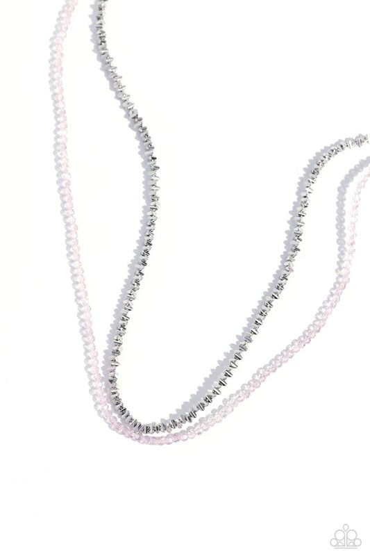 White-Collar Week - Pink - Paparazzi Necklace Image