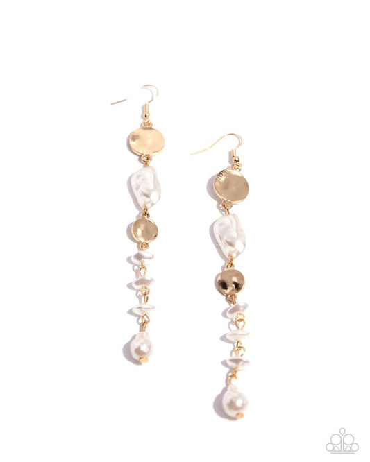 Cosmopolitan Chic - Gold - Paparazzi Earring Image