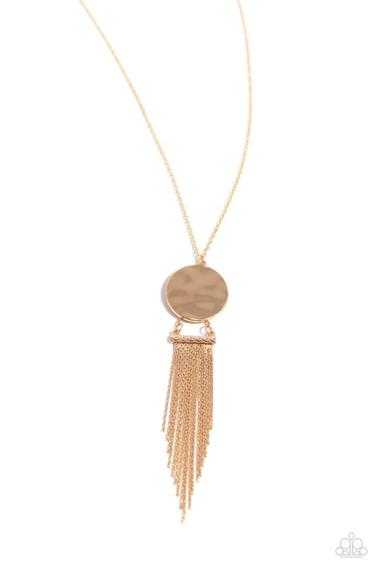 Tassel Tenure - Gold - Paparazzi Necklace Image