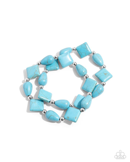 EARTHY Riser - Blue - Paparazzi Bracelet Image
