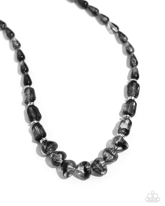 GLASSY Getaway - Black - Paparazzi Necklace Image