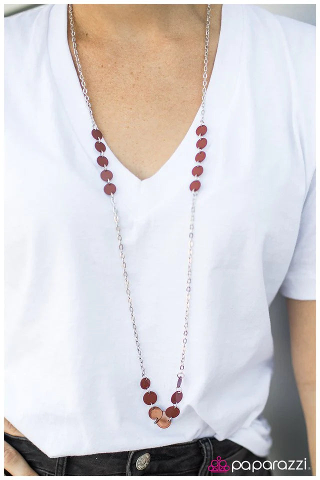 Paparazzi Necklace ~ Night At The Disco - Red