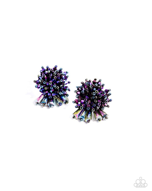 Streamlined Sass - Purple - Paparazzi Earring Image