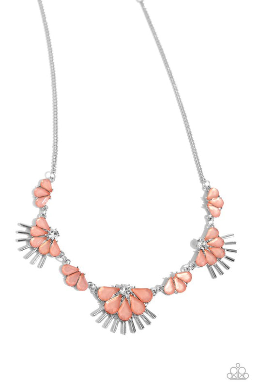 Fluttering Fan - Orange - Paparazzi Necklace Image