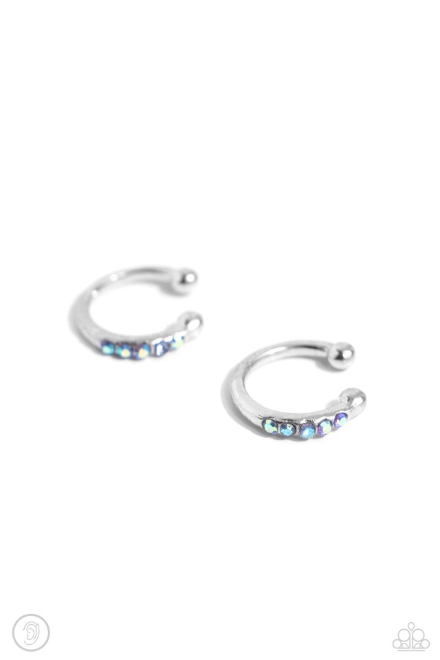 Charming Cuff - Blue - Paparazzi Earring Image