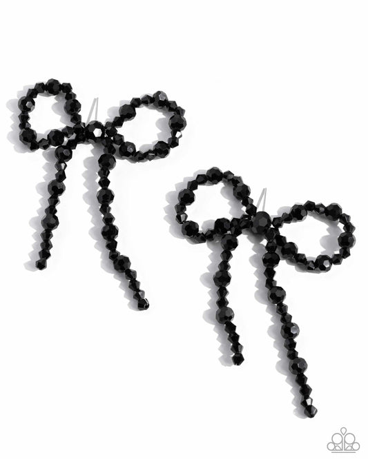 Pendiente Paparazzi ~ Pajarita de mayordomo - Negro