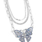 Winged Wonder - Blue - Paparazzi Necklace Image