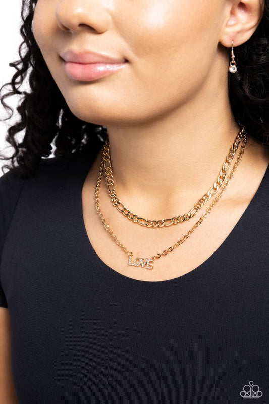 Lovely Layers - Gold - Paparazzi Necklace Image