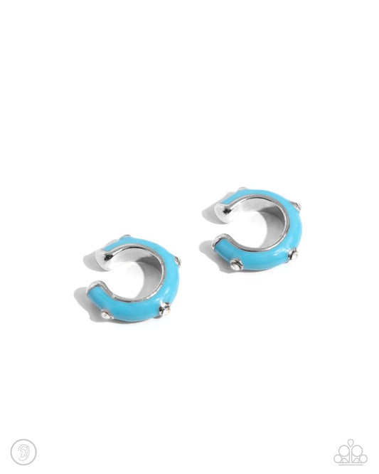 Coastal Color - Blue - Paparazzi Earring Image