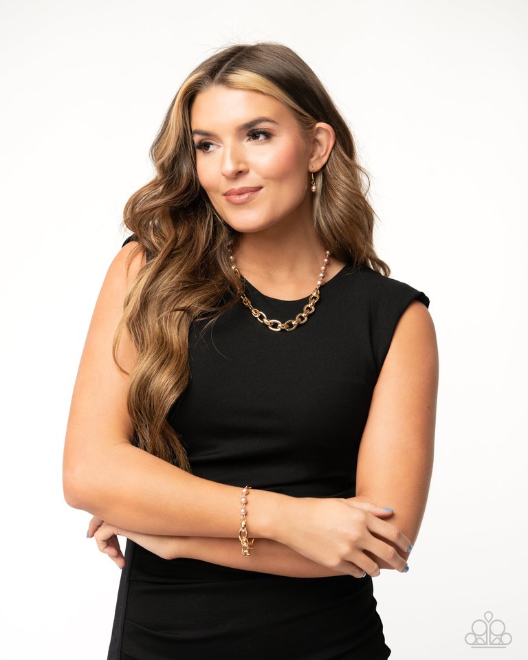 Dual Daydream - Brown - Paparazzi Necklace Image