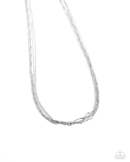 Dainty Dare - Silver - Paparazzi Necklace Image
