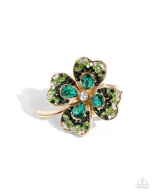 Four Leaf Fantasy - Green - Paparazzi Ring Image