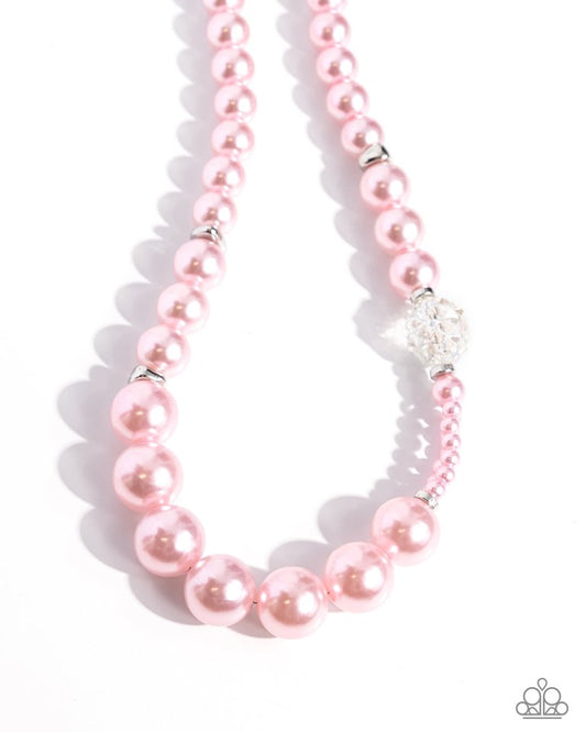 Crystal Class - Pink - Paparazzi Necklace Image