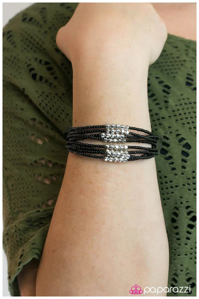 Paparazzi Bracelet ~ Just BEAD It! - Black
