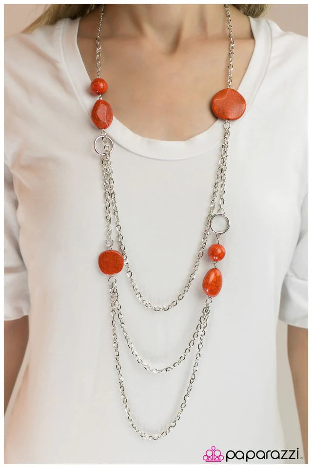 Collar Paparazzi ~ Off Your Rocker - Naranja
