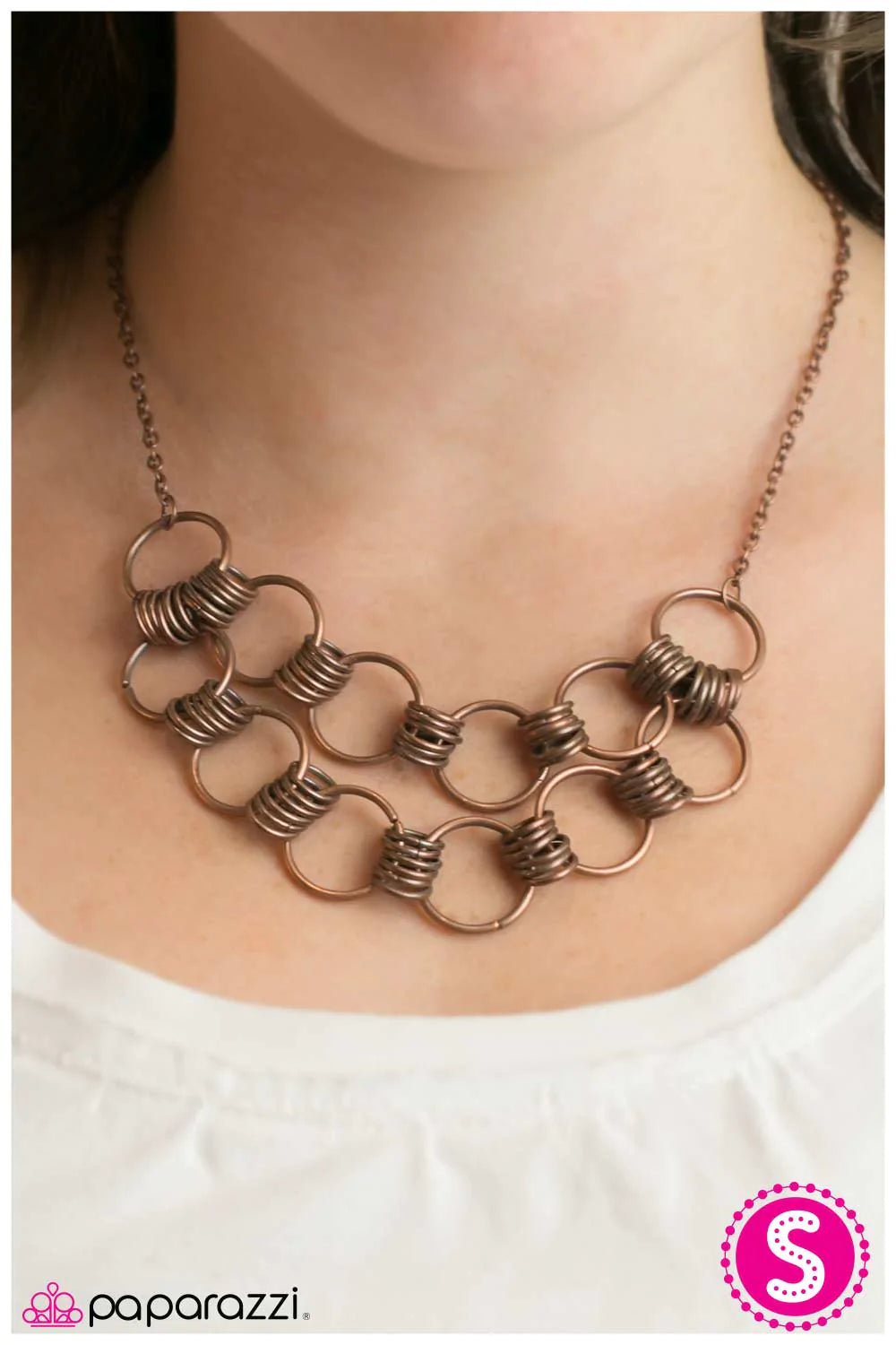 Paparazzi Necklace ~ Lord of The Rings - Copper