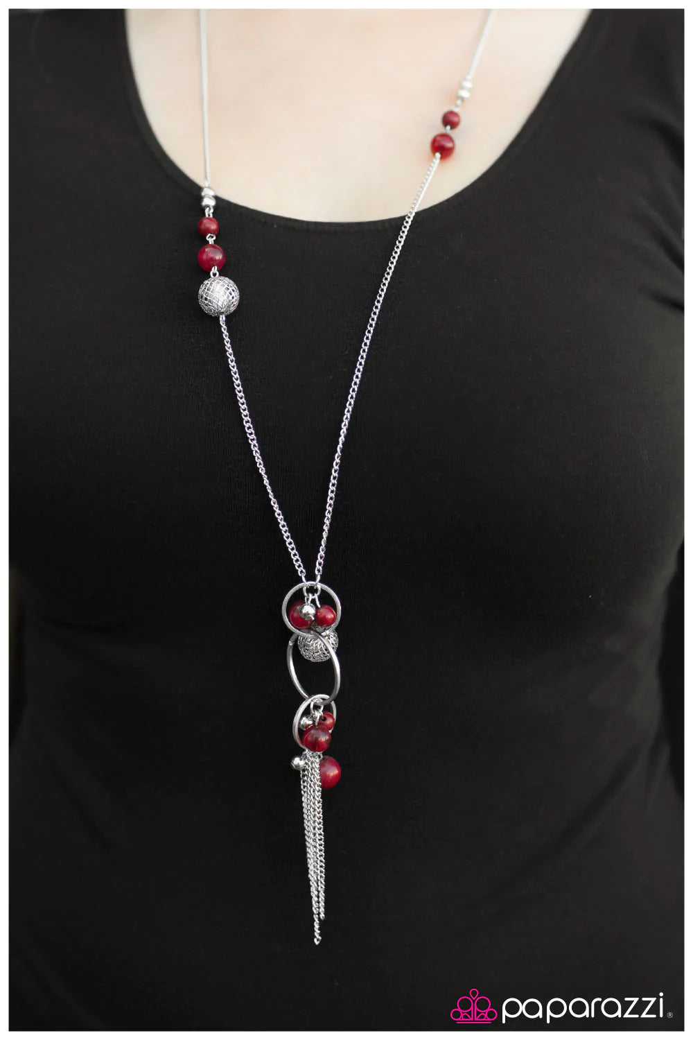 Paparazzi Necklace ~ Love Poem - Red