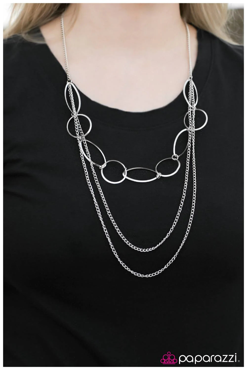 Paparazzi Necklace ~ Here We Go Again - Silver