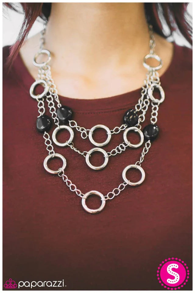 Collar Paparazzi ~ El Optimista - Negro