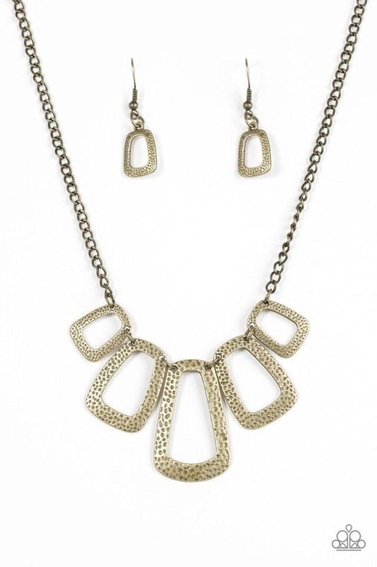 Paparazzi Necklace - Nice FRAMEWORK! - Brass