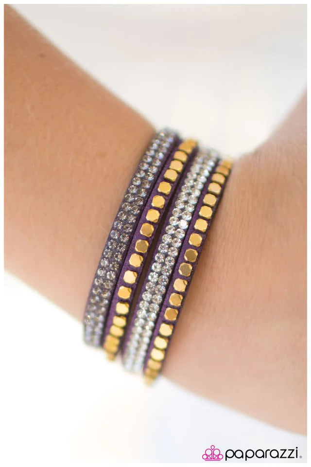 Paparazzi Bracelet ~ Comin In Hot - Purple
