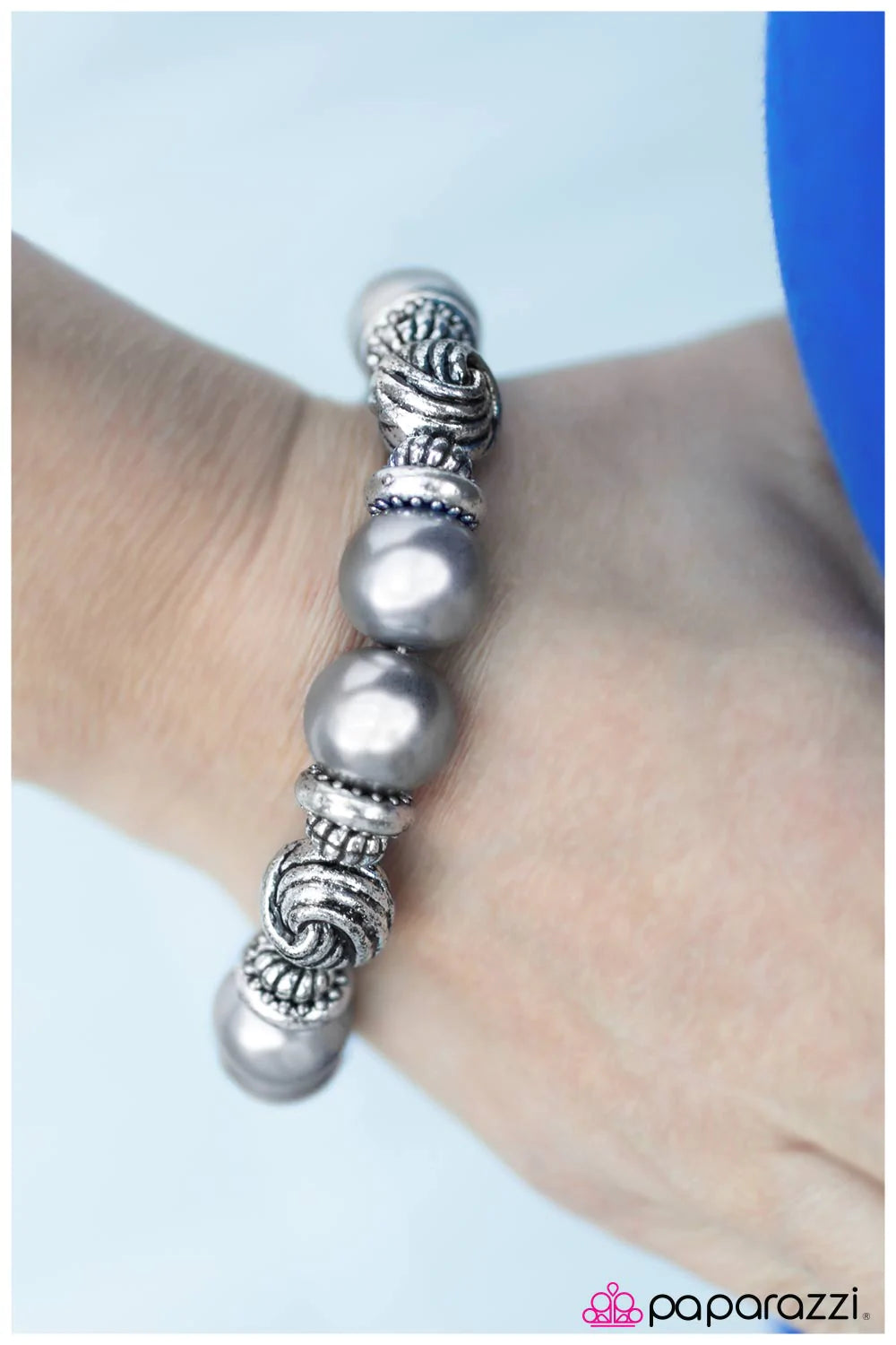 Paparazzi Bracelet ~ Sassy and I Know It - Silver