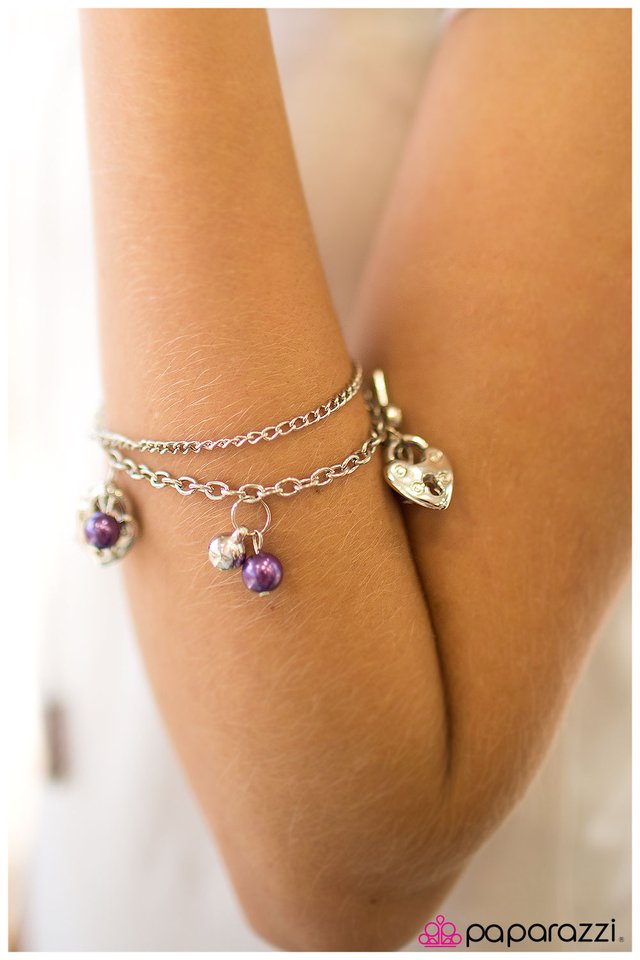 Paparazzi Bracelet ~ Under Lock and Key - Purple