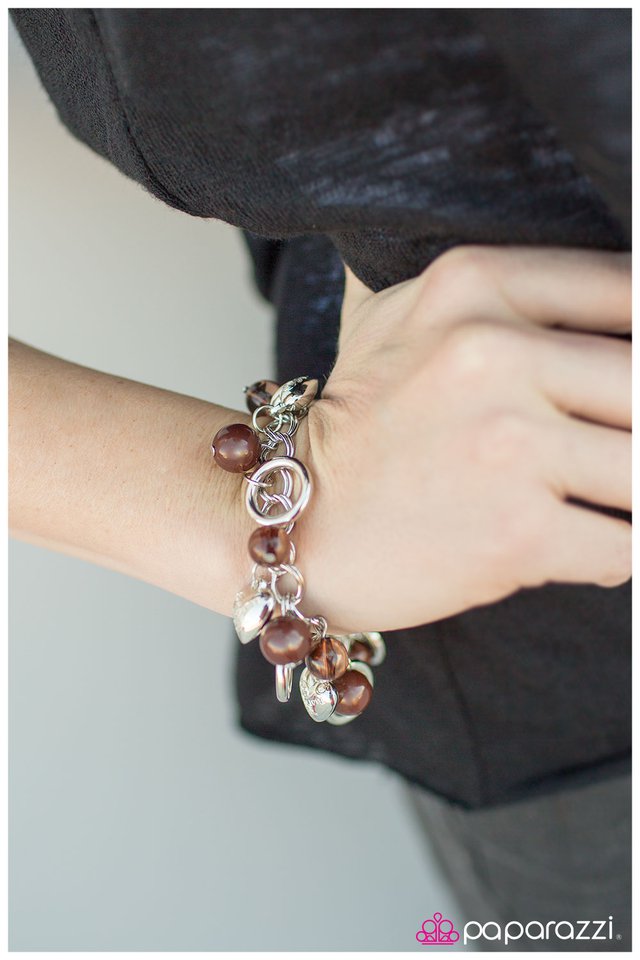 Paparazzi Bracelet ~ Dance Right Into My Heart - Brown