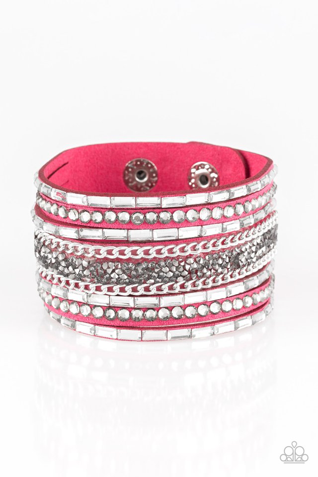 Rhinestone Rumble - Pink - Paparazzi Bracelet Image