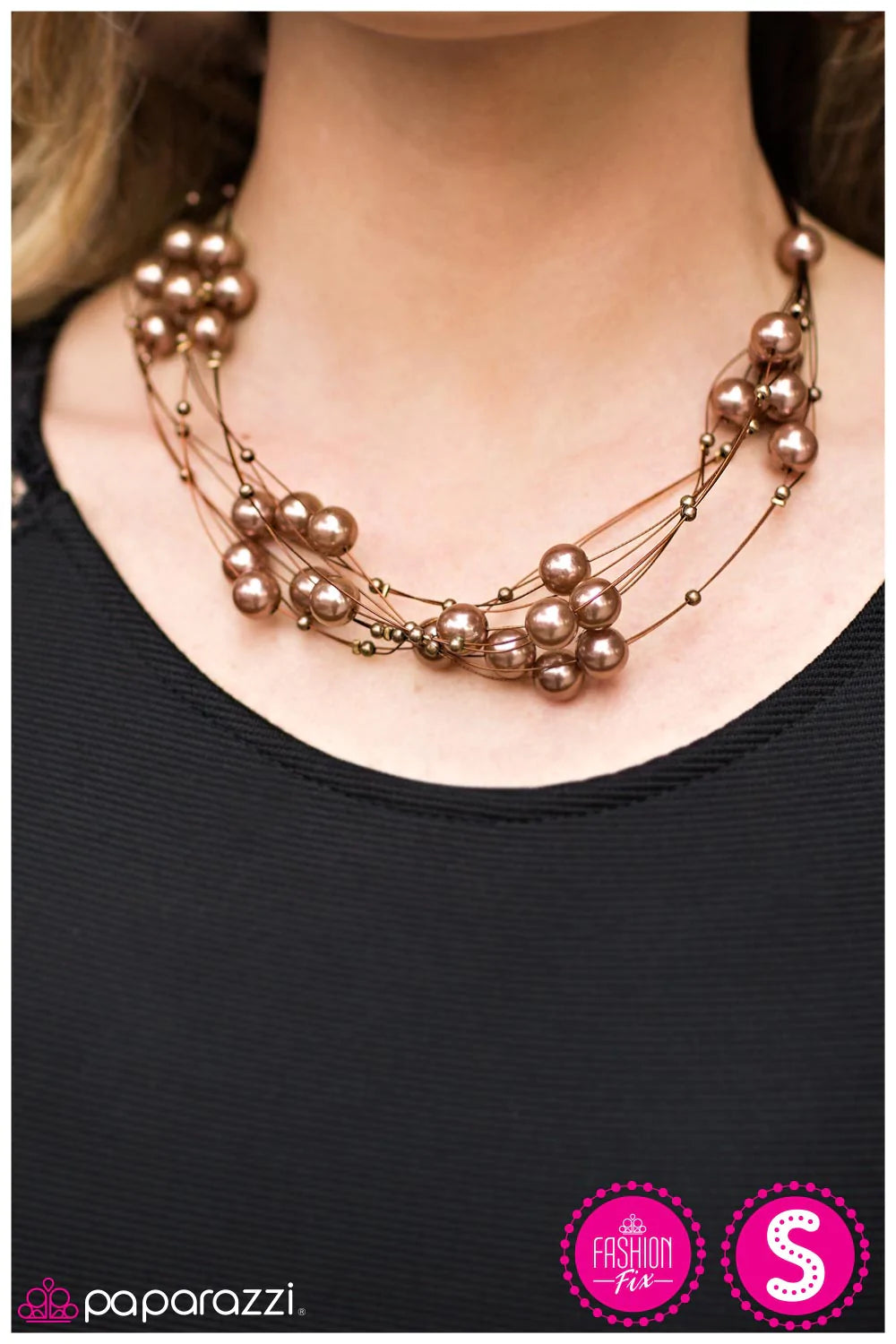 Paparazzi Necklace ~ Pearl Armada - Copper
