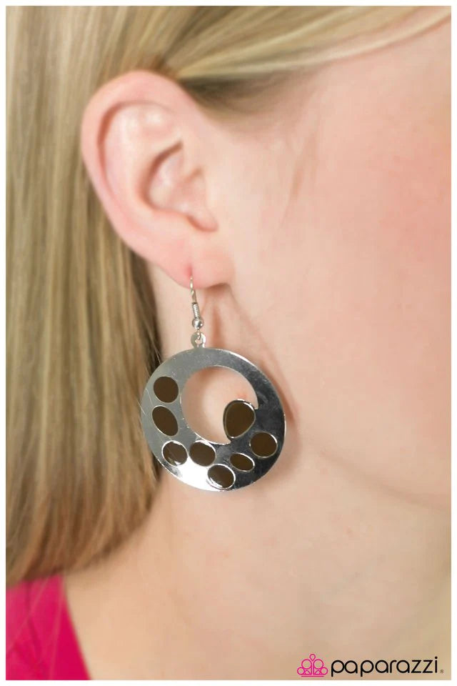 Paparazzi Earring ~ Pull Yourself Together - Brown