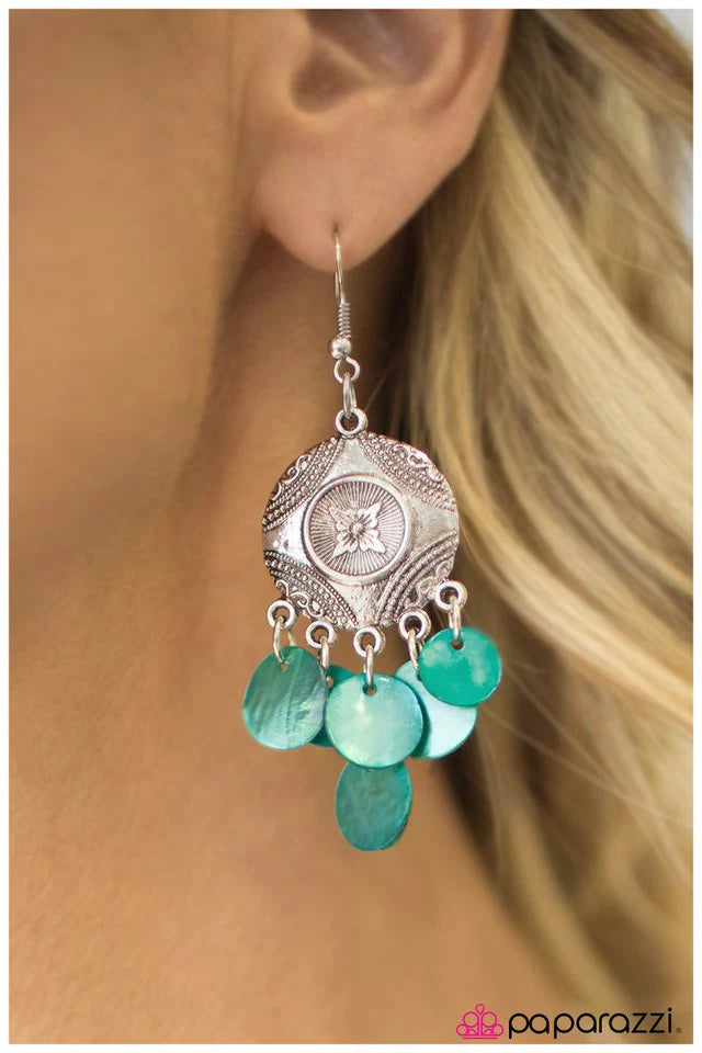 Paparazzi Earring ~ So Far, So Good - Blue