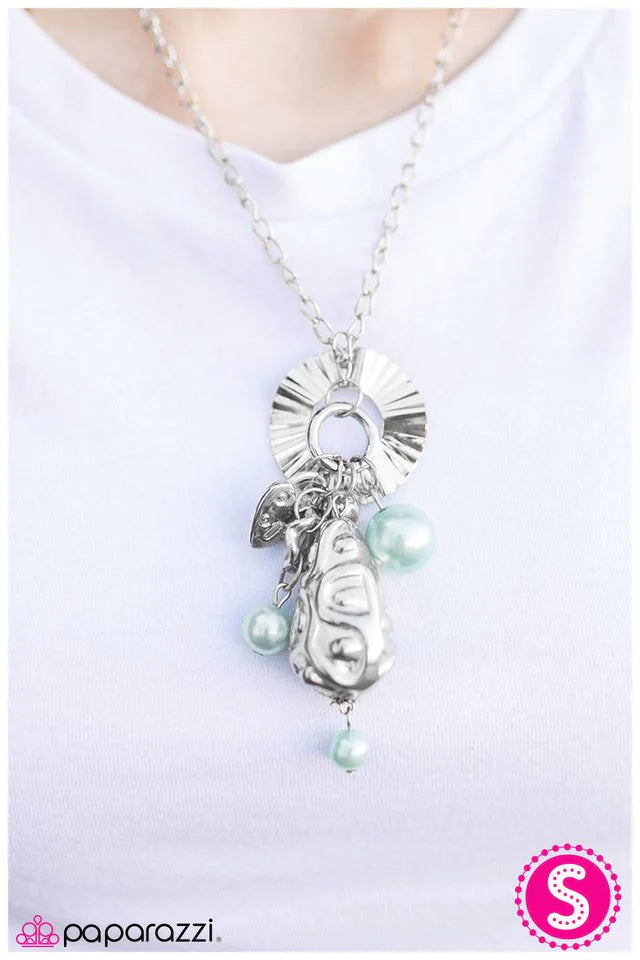 Collar Paparazzi ~ Todo con buen ánimo - Azul