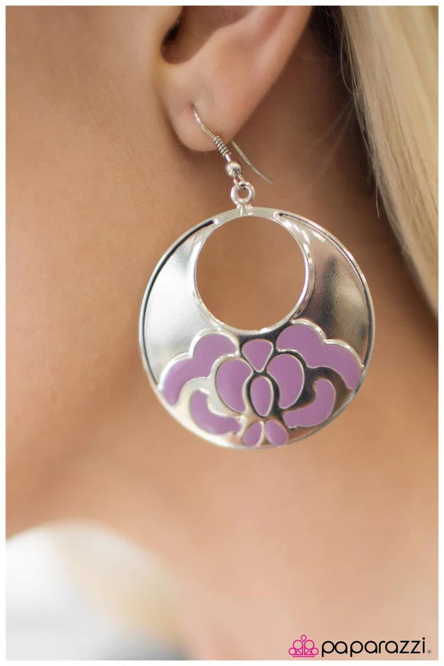 Paparazzi Earring ~ ISLE Survive - Purple