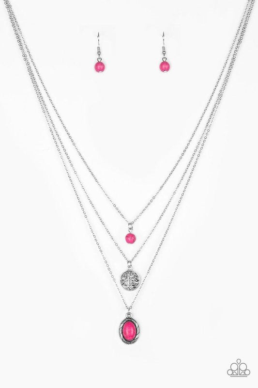Paparazzi Necklace ~ Southern Roots - Pink