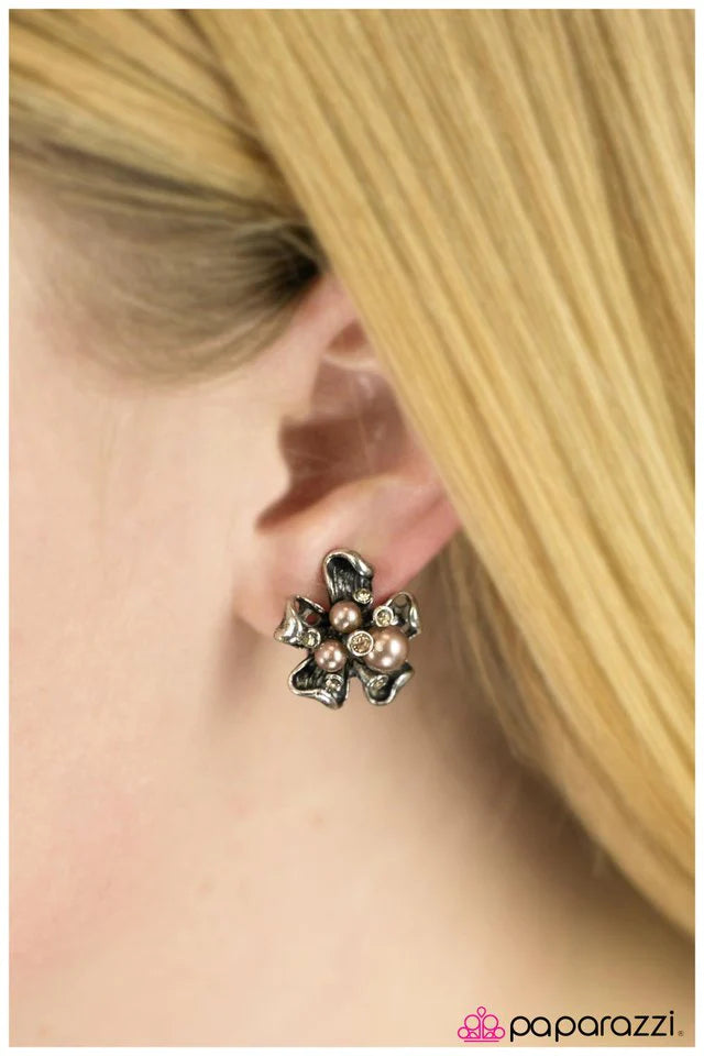 Paparazzi Earring ~ Take Me to Church - Brown