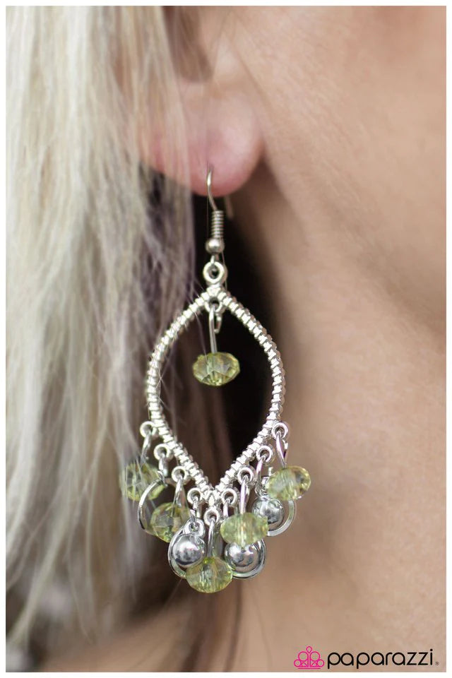 Paparazzi Earring ~ Hocus Pocus - Green