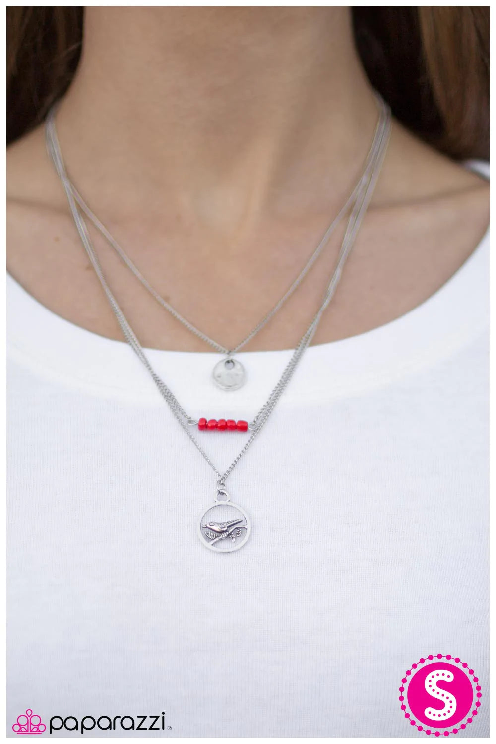 Paparazzi Necklace ~ Rockin Robin - Red