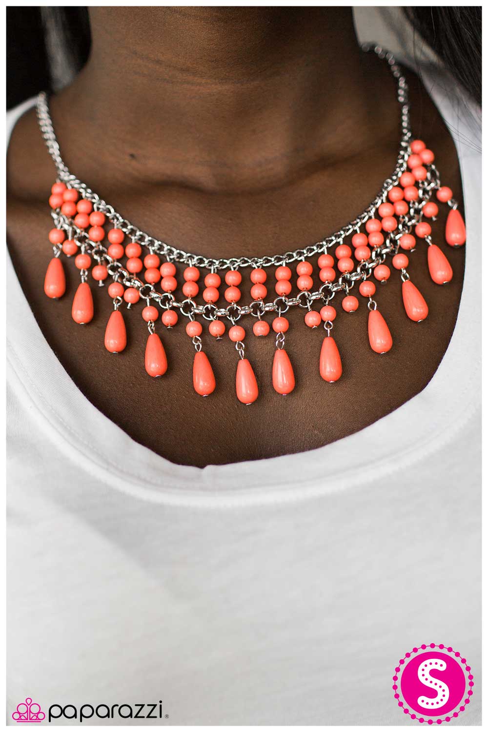 Paparazzi Necklace ~ Daredevil - Orange