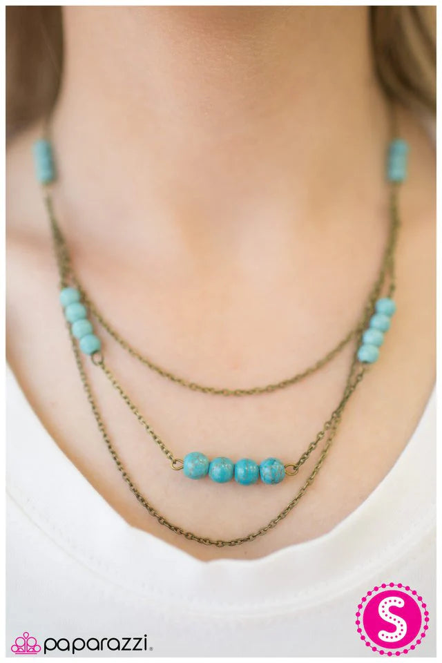 Collar Paparazzi ~ Backwoods Explorer - Azul