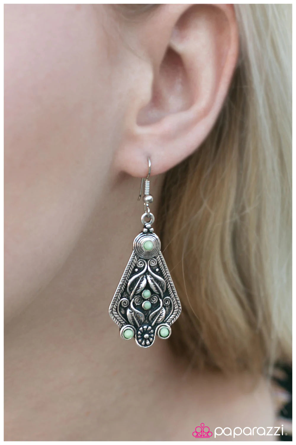 Paparazzi Earring ~ Enchant Me - Green