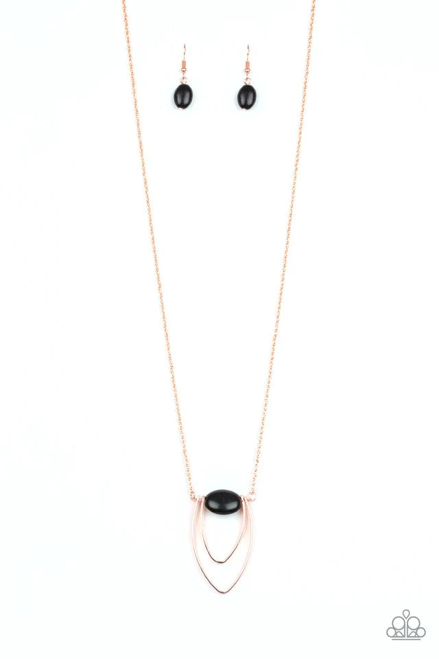 Paparazzi Necklace ~ Quarry Quest - Black