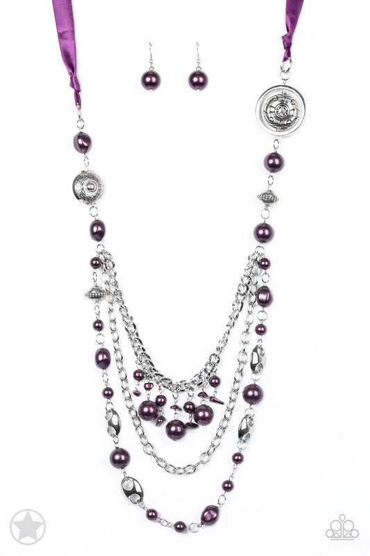 Paparazzi Necklace Blockbuster - All the Trimmings - Purple
