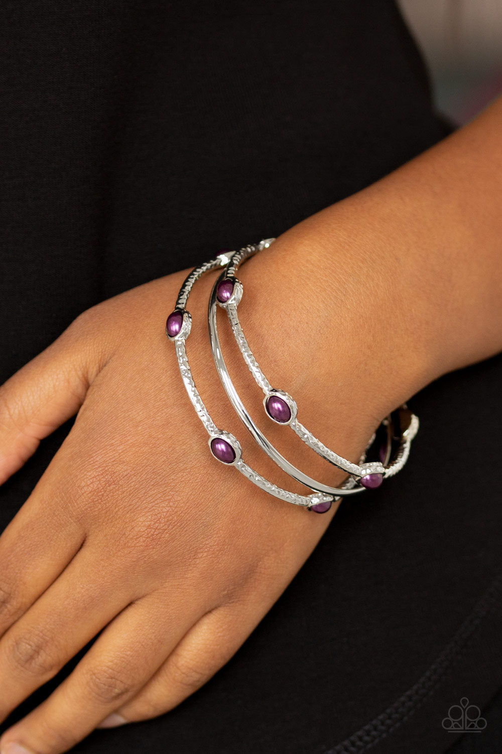 Paparazzi Bracelet ~ Bangle Belle - Purple